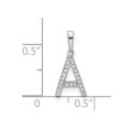thumbnail image 2 of Diamond2Deal 14K Pendentif Initial en Or Blanc pour Femmes (L -0.63 Pouce), 2 of 4