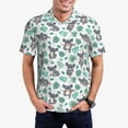 thumbnail image 3 of Rocae Bears and Tropical Leaves for Men's Short Sleeve Polo Shirt, Quick Drying Performance Moisture Wicking Sports Men's Golf Shirt 3X-Large, 3 of 9