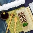 thumbnail image 3 of Tluokm Kit para hacer sushi: kit para hacer principiantes y profesionales, como cuchillo para, 2 tapetes para sushi, Molde para bolas de arroz, plato mojar y m&aacute;s (hecho de bamb&uacute;), 3 of 7