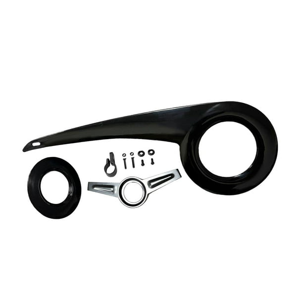 Protector de cadena de bicicleta, componentes de bicicleta, accesorios de ciclismo, carcasa ligera, protector de 38T-40T, cubierta para cadena de Negro