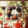 thumbnail image 5 of HengDidi Colorful Acrylic Disk Hanging Ornament Set with Pumpkin Skeleton Seasonal Porch Window Decor Wreath Accent Home Decoration, 5 of 5