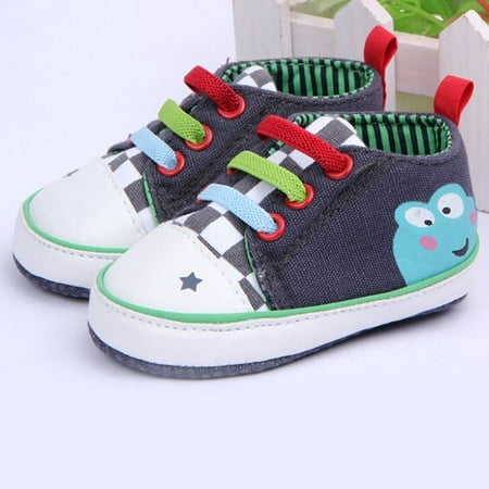 Kacakid Newborn Cartoon Frog Printed Baby Shoes Baby Prewalker Girls Boys Shoes First