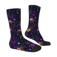 thumbnail image 2 of Goofa Multi-colored Spiders Printed Men's Crew Socks, Soft Durable Breathable Moisture-Wicking with Odor Control Cotton socks, 2 of 9