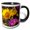 Black/White, variant on 3drose, Anza Borrego Desert State Park, Ca. Bigelows Monkey Flower Blossoms, 11oz Magic Transforming Mug