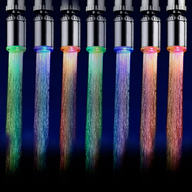 Zootealy LED Water Faucet Light Water Stream Movable Water Faucet Automatically Multiple Colors Changing Water Faucet Tap for Kitchen Bathroom