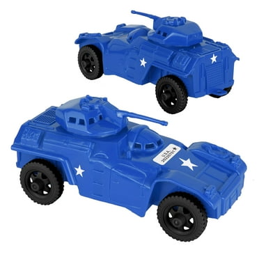 TimMee RECON PATROL Armored Cars - Blue Plastic Army Men Scout Vehicles