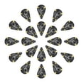 thumbnail image 1 of Unique Bargains 20Pack Teardrop Sew on Rhinestone - 13x8mm Glass Teardrop Crystal Rhinestones in Gold Prong Setting (Gray), 1 of 7
