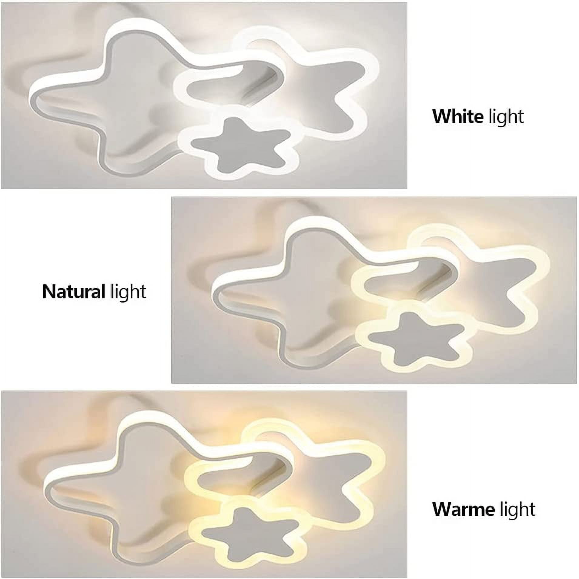 Fetcoi, Children’s Room Ceiling Light Modern Dimmable Lamp with Remote Control  Bedroom Decoration Ceiling Lamp