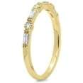 thumbnail image 2 of Dazzlingrock Collection 0.15 CT 10K Round, Baguette Diamond Ladies Wedding Band, Yellow Gold Size 10, 2 of 4
