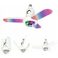thumbnail image 1 of Ventilador de techo E27 LED RGB deformable de 3 aspas, lámpara musical con Bluetooth, 1 of 4