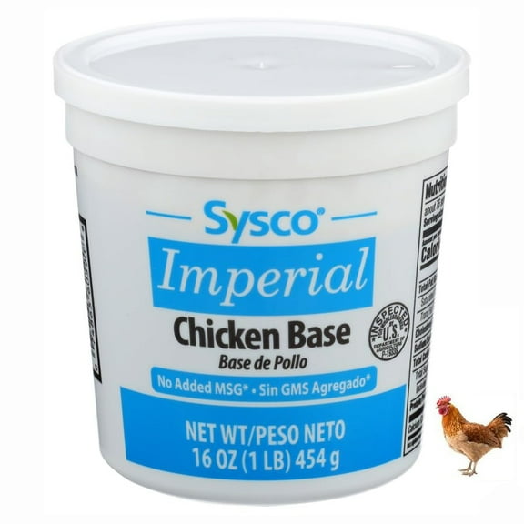 Sysco Imperial Chicken Base | No Added MSG | Soup Stew Chowder Gravy Sauce | 16 oz.