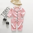 thumbnail image 5 of EnJoCho Toddler Sleepwear Home Clothes Kids Baby Girls Satin Cartoon Button Down Shirt Tops Long Pants Silk Pajamas Outfits Loungewear Set Children 2 Pieces PJS Set, 5 of 5