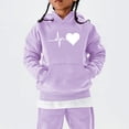 thumbnail image 2 of Hoodies for Teen Girls Boys Oversized Comfy Heart Print Sweatshirts Kids School Cute Trendy Outfits Fall Winter Warm Clothes, 2 of 6