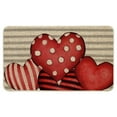 thumbnail image 3 of Valentine's Day Red Heart Bow Doormat Scalloped Edge Heart Welcome Door Mat 23 x 16 Inch Cute Flowers Artificial Coir Non Entrance Rugs for Indoor Outdoor Kitchen Decor, 3 of 6