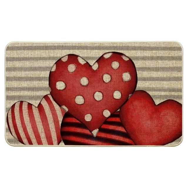 TIELUTT Valentine's Day Floor Mats Holiday Mats Welcome Door Mats Polyester Door Mats Area Rugs 8x5 Hand Knitted Blanket Knitted Throw Blanket Knit Blanket Rug for Living Room Floor