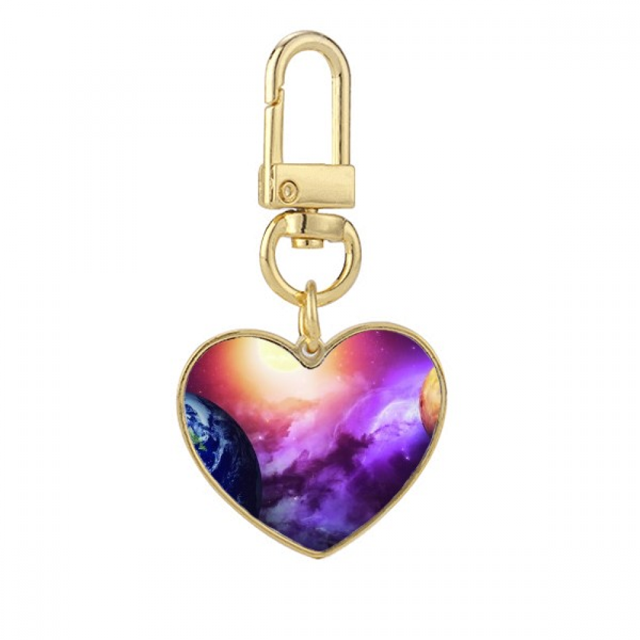 Llavero de metal en forma de corazón Unbranded colorido 3,2x3cm