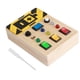 thumbnail image 1 of Tablero sensorial iluminado, silencioso, educativo, portátil, de madera, con interruptor de luz LED, juguete rompecabezas para niños y niñas, 1 of 15