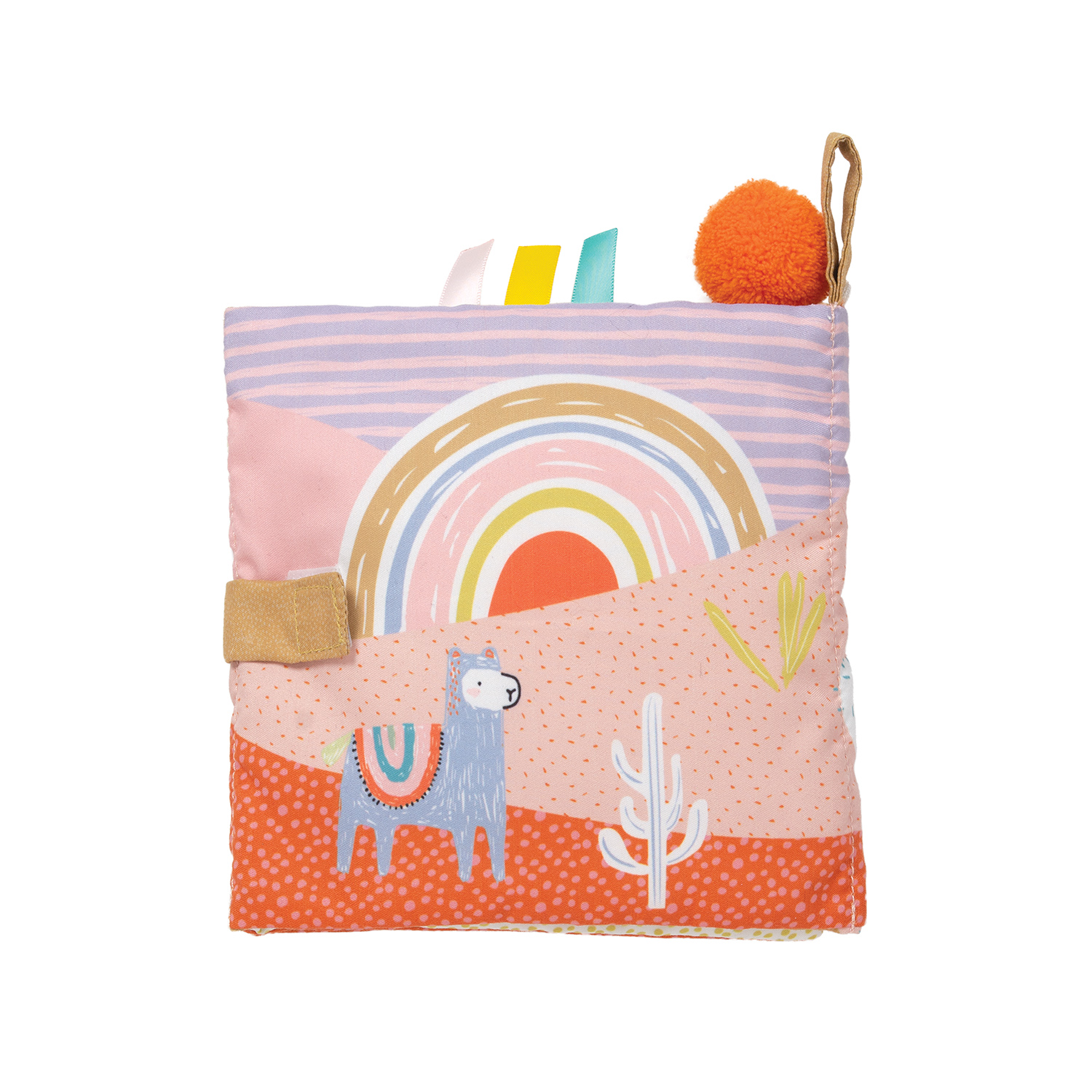 Manhattan Toy Llama Themed Soft Baby Activity Book with Squeaker, Crinkle Paper and Baby-safe Mirror - image 5 of 8