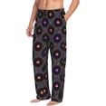 thumbnail image 6 of Rocae Vinyl Records Musical Notes Mens Pajama Pants Pj Pants Mens Lounge Pants-Small, 6 of 6