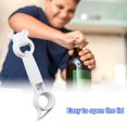 thumbnail image 4 of PP Abridor de botellas de acero inoxidable 4 en 1 Removedor de tapa manual Restaurante Bar Restaurante Enlatado Vino Bebida Apertura Herramienta Suministros Blanco Scienceny HA011763-03, 4 of 7