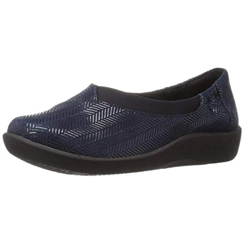 Clarks Clarks Women's CloudSteppers Sillian Jetay Flat, Navy Combo