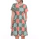thumbnail image 1 of Balery Colorful Checkered Vestidos sueltos de manga corta para mujer, vestidos de verano 2025, vestidos casuales de corte A con vuelo., 1 of 6