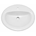 thumbnail image 2 of Proflo PF20171WH Rockaway 20-1/2" Oval Vitreous China Drop In Bathroom Sink - White, 2 of 6