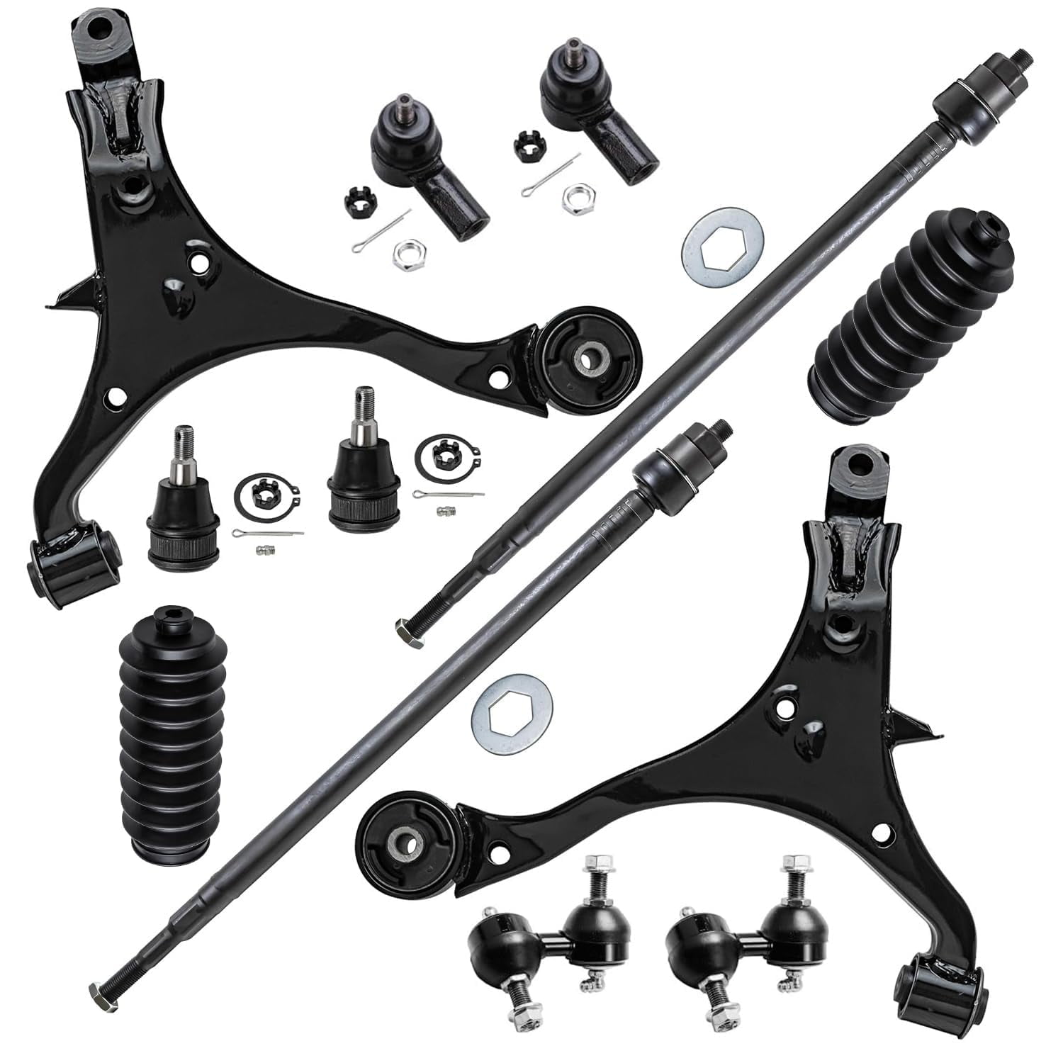 8-Piece Front Suspension Kit For Mitsubishi Galant/Eclipse - Lower Control Arms, Sway Bar & Tie Rods 7 thumbnail image