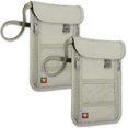 thumbnail image 4 of Almacenamiento de cuello , Verde Oliva, Una talla, Cartera de cuello con bloqueo, bolsa de viaje + soporte para pasaporte para mujeres y hombres, 4 of 5