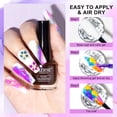 thumbnail image 4 of Esmalte de uñas MIZHSE Marble, 12 unidades, Blooming Gel, dorado, azul y morado, 4 of 7