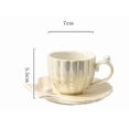 thumbnail image 4 of Set de café y té HUOGUO, taza y platillo de porcelana, color blanco, 4 of 4