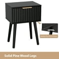 thumbnail image 5 of Ktaxon Set of 2 Solid Wood Nightstand,  End Table, Side Side End Table for Bedroom Furniture, Black, 5 of 7