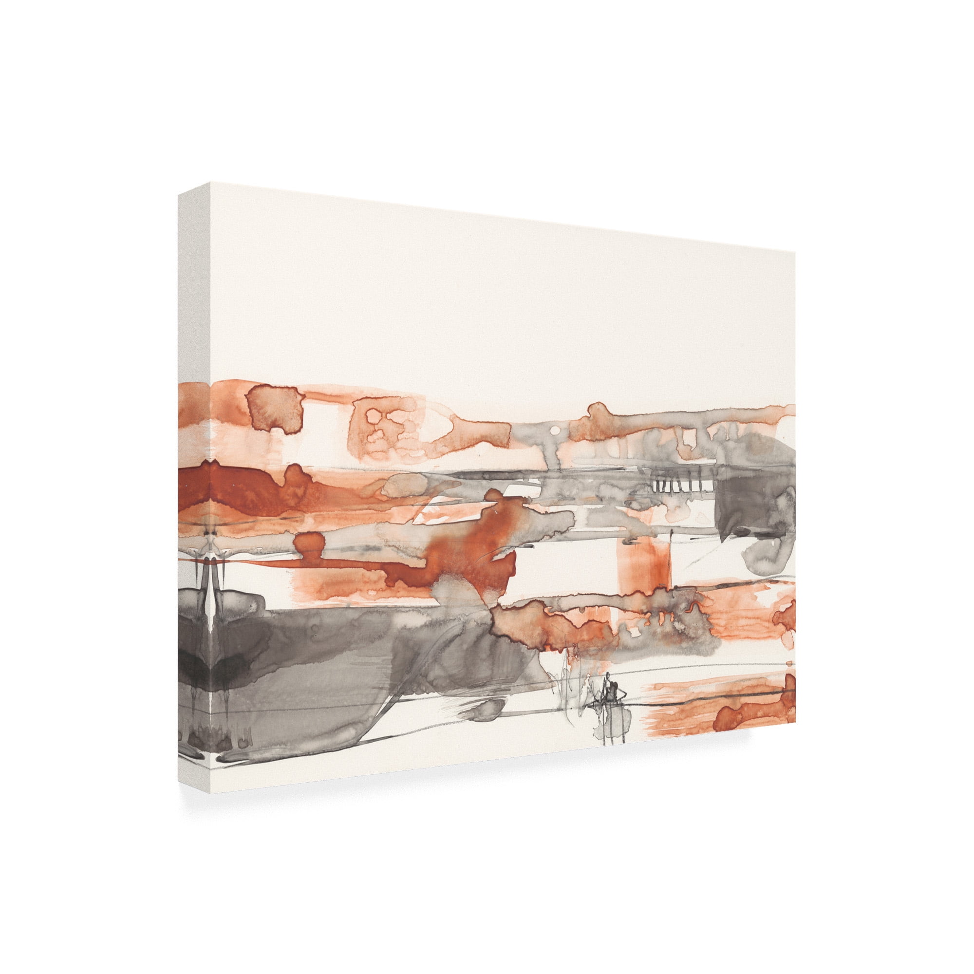Trademark Fine Art 'Terra Cotta Lines I' Canvas Art by Jennifer Goldberger