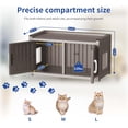 thumbnail image 4 of LEHOME Outdoor Cat House, Resin Hidden Litter Box Weatherproof with Double-Door Dual Compartment, Enclosed Litter Box Furniture for Indoor & Outdoor Use, 4 of 7