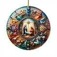 thumbnail image 3 of Xihbxyly Colgante de Nacimiento de Acrílico, Diseño de Escena de Nacimiento Navideño, Tecnología de Impresión Exquisita, Material Duradero, Decoración Navideña, Fácil de Colgar, Ideal para Reuniones, 3 of 6