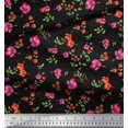 thumbnail image 2 of Soimoi Rayon Fabric Leaves & Floral Decor Fabric Printed Yard 56 Inch Wide, 2 of 5