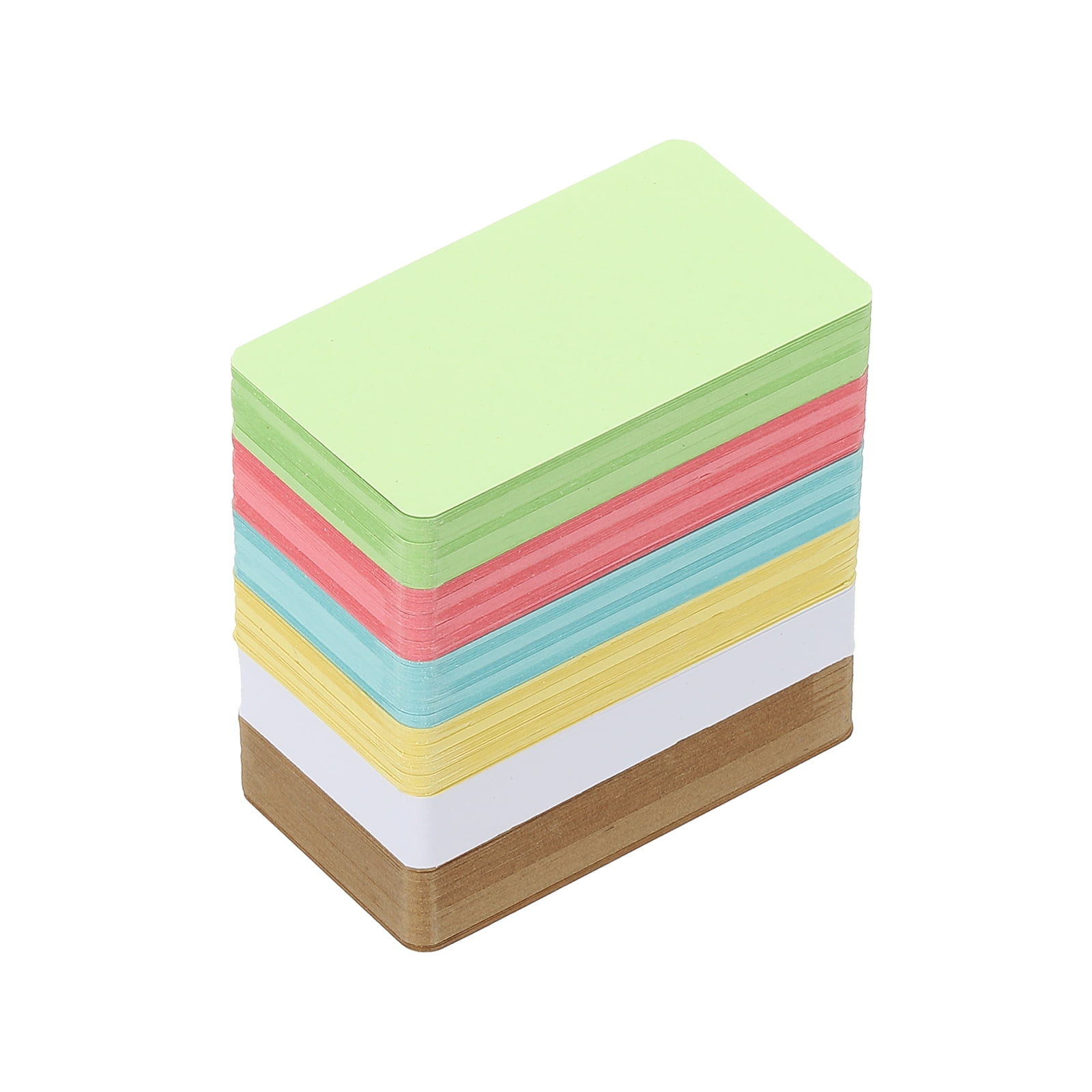 3.5"x2" Blank Paper Business Cards 600 Pack Small Index Flash Cards Words Message Note Card Mini Paper Tags for DIY Craft Scrapbooking, 6 Colors