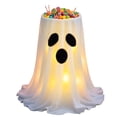 thumbnail image 2 of Halloween Candy Bucket, Light Up Ghost Floor Candy Bowl Stand with Remote Control, Large Trick or Treat Candy Holder, Glowing Floor Decor Rack for Halloween Yard Front Door Party Decorations, 2 of 8