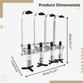 thumbnail image 5 of Wall Mounted Liquor Dispenser, 4-Bottle Stainless Steel Bar Butler Bracket, Wine Beer Beverage Bottle Stand Rack, Cocktail Tap for Home Bar, 5 of 6
