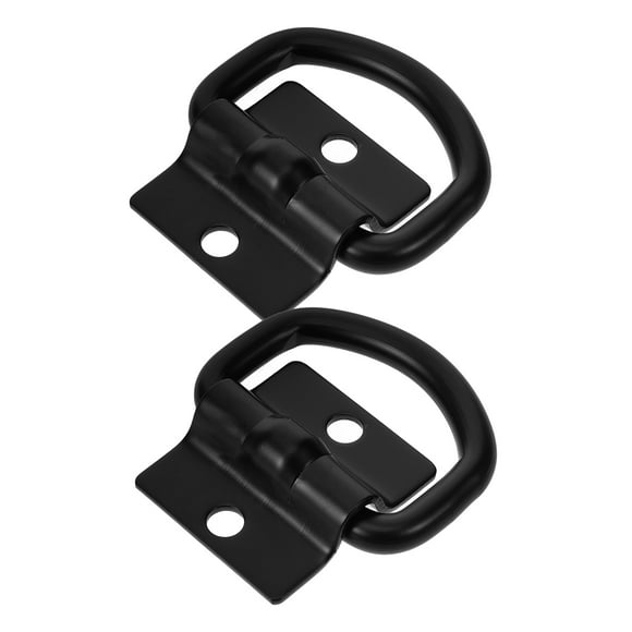 OUNONA 2Pcs Truck Tie Down Anchors Hooks Stainless Steel Black for Cargo Fastening