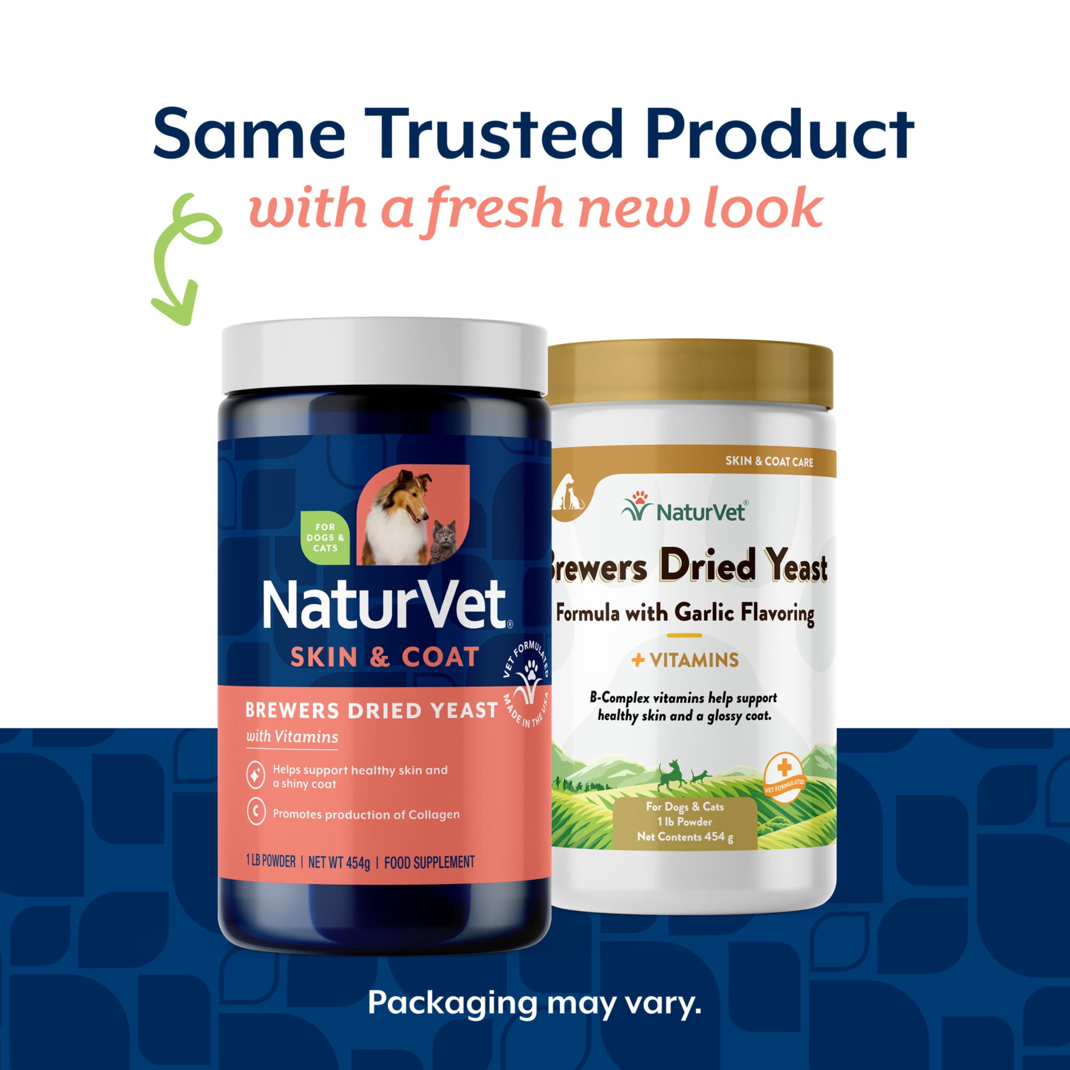 NaturVet Brewers Dried Yeast with Vitamins Skin & Coat Supplement for Dogs and Cats, 1 lb Powder