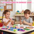 thumbnail image 4 of Gocozer Paquete de 28 tarjetas de San Valentín con ajolotes brillantes y squishies, 4 of 7