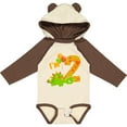thumbnail image 3 of Inktastic Happy Dinosaur Second Birthday-green Boys or Girls Long Sleeve Baby Bodysuit, 3 of 5