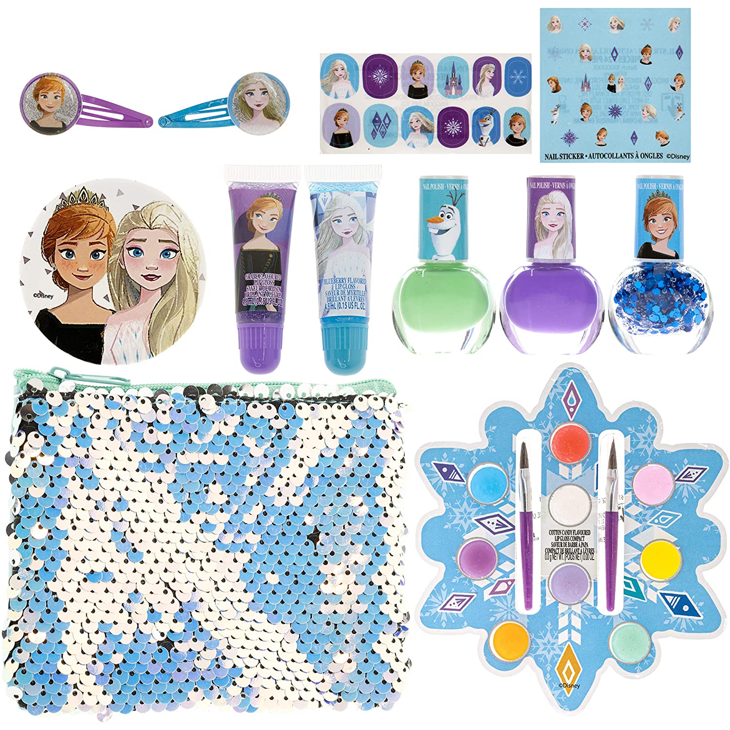 Disney Frozen - Townley Girl Ultimate Beauty Makeover Set with Reversible Sequin Bag for Girls, Ages 3+ - image 3 of 3