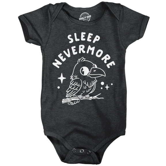 Sleep Nevermore Baby Bodysuit Funny Halloween Jumper For Infants