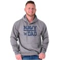 thumbnail image 3 of US Navy Dad Military Anchor Logo Men Big & Tall Graphic Hoodie Brisco Brands 4X, 3 of 5