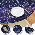 thumbnail image 4 of Math Equations Physics Formulas Purple Pattern Round Fitted Tablecloth with Elastic Edge,Dining Table Cover Waterproof,Outdoor Round Tablecloth for Camping,Dining,Indoor and Outdoor, 4 of 7