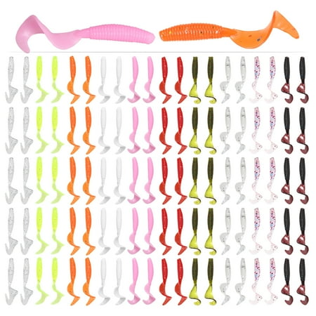 Fishing Lures Swimbait Tail Lures Soft Lures Swimbait Tail Lures Worm Lures Worm Lures Rookin 100pieces Siuke Lures 100pcs Fesjoy