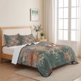 thumbnail image 7 of Quilts Twin XL Size, Green Brown Copper Rust Soft Comforter Bedding Set for Bed, Retro Industrial Mottled Art Lightweight Quilted Bedspread with Pillow Cover(2 Pieces) for All Season, 68x98 Inch, 7 of 7