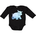 thumbnail image 3 of Inktastic Cute Baby Hippo Boys or Girls Long Sleeve Baby Bodysuit, 3 of 5